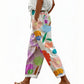 ⭐ Plus de 5.000 avis positifs ! Pantalon court décontracté à imprimé floral pour femme