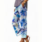 ⭐ Plus de 5.000 avis positifs ! Pantalon court décontracté à imprimé floral pour femme