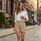 💥50 % de réduction🔥Short cargo taille haute pour femme avec poches — Livraison gratuite à partir de deux articles