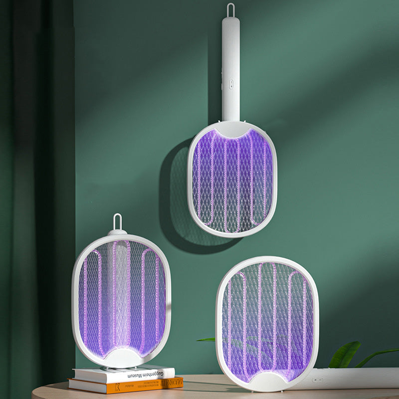 🦟 Raquette anti-moustiques électrique pliable 2-en-1⚡ Écartez, électrocutez et dormez sans piqûres