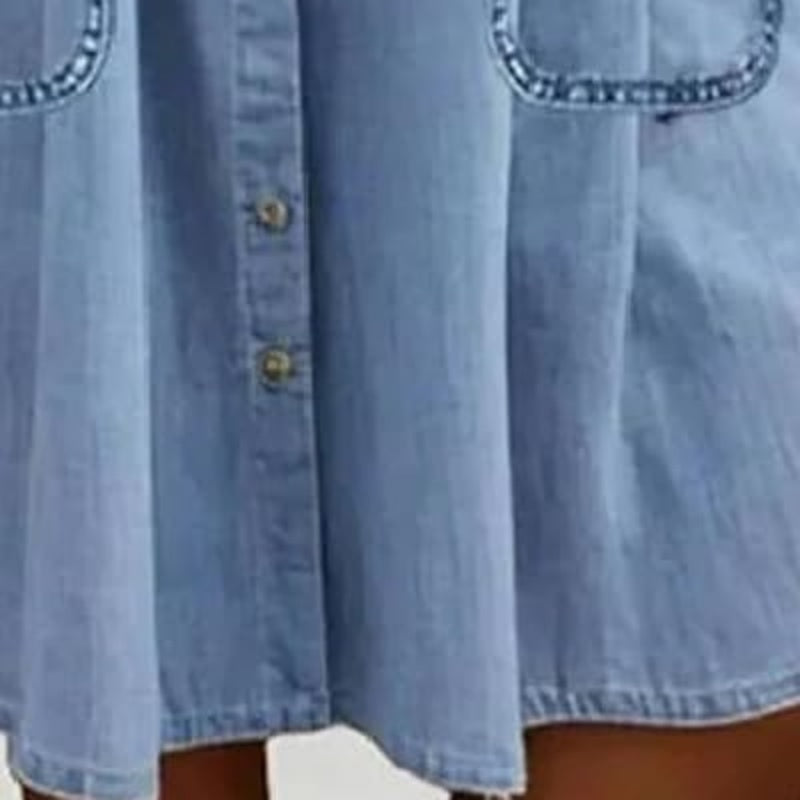 ⏰ -50% – Pour une durée limitée ! Robe en jean ample et décontractée pour femme, avec poches