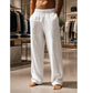 Breathable Straight-Leg Pants – Elastic Waist, Cool & Dry