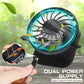Chapeau de soleil à large bord avec ventilateur rechargeable à énergie solaire et visière amovible
