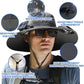 Chapeau de soleil à large bord avec ventilateur rechargeable à énergie solaire et visière amovible