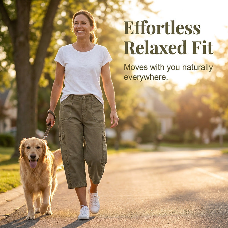 🔥Nouveautés en promotion : Pantalons cargo capri décontractés