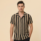 👔 PROMO LIMITÉE 50% DE RÉDUCTION ! 💥 Chemise Homme Respirante à Rayures Verticales – Col Cubain, Coupe Estivale, Tissu Premium ✨