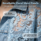 Veste en jean ample pour femme avec de délicats empiècements floraux 🔥