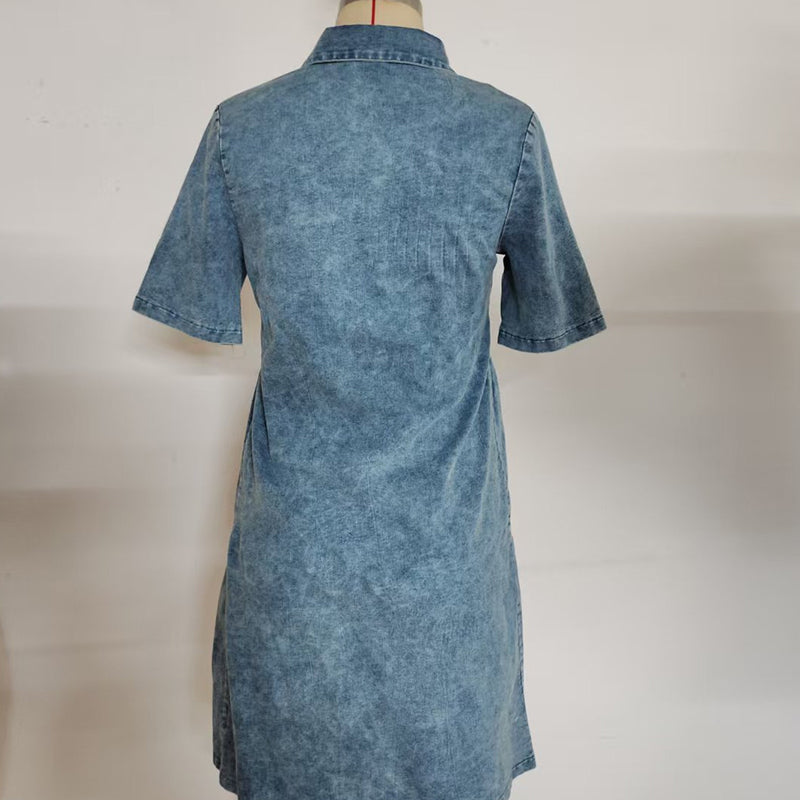⌛50 % de réduction le dernier jour – Robe d'été élégante en jean pour femme