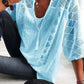 👚 50 % DE RÉDUCTION EN CE MOMENT ! 🌸 Chemisier à col rond ajouré pour femme – Cordon à pompons et manches courtes – Style chic et décontracté pour l'été