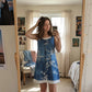 ⭐ Plus de 5.000 avis positifs ! Robe deux-pièces pour femme en simili-denim imprimé