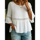 Women's Ruffle Sleeve Peplum Blouse