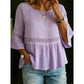 Women's Ruffle Sleeve Peplum Blouse