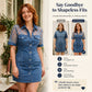 👗 PROMO LIMITÉE 50% DE RÉDUCTION ! 💥 Mini Robe Jean Dentelle Transparente – Légère, Fraîche, Parfaite pour la Plage ✨