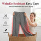Pantalon décontracté à carreaux et patchwork pour femme, longueur cheville