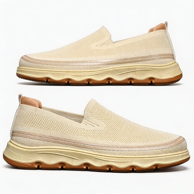 Chaussures de marche pour homme, sans lacets, en maille respirante