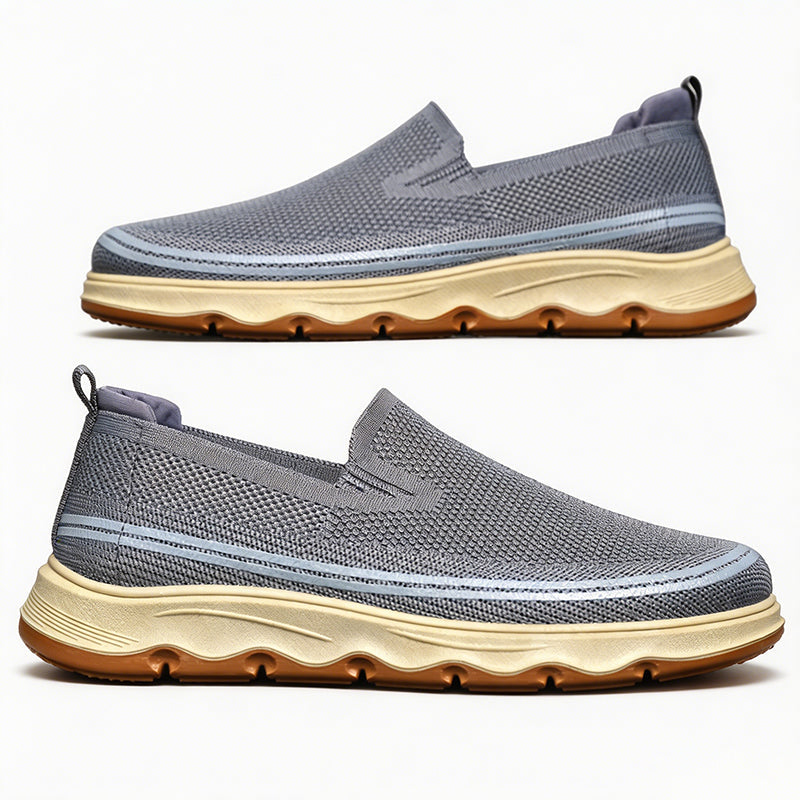 Chaussures de marche pour homme, sans lacets, en maille respirante