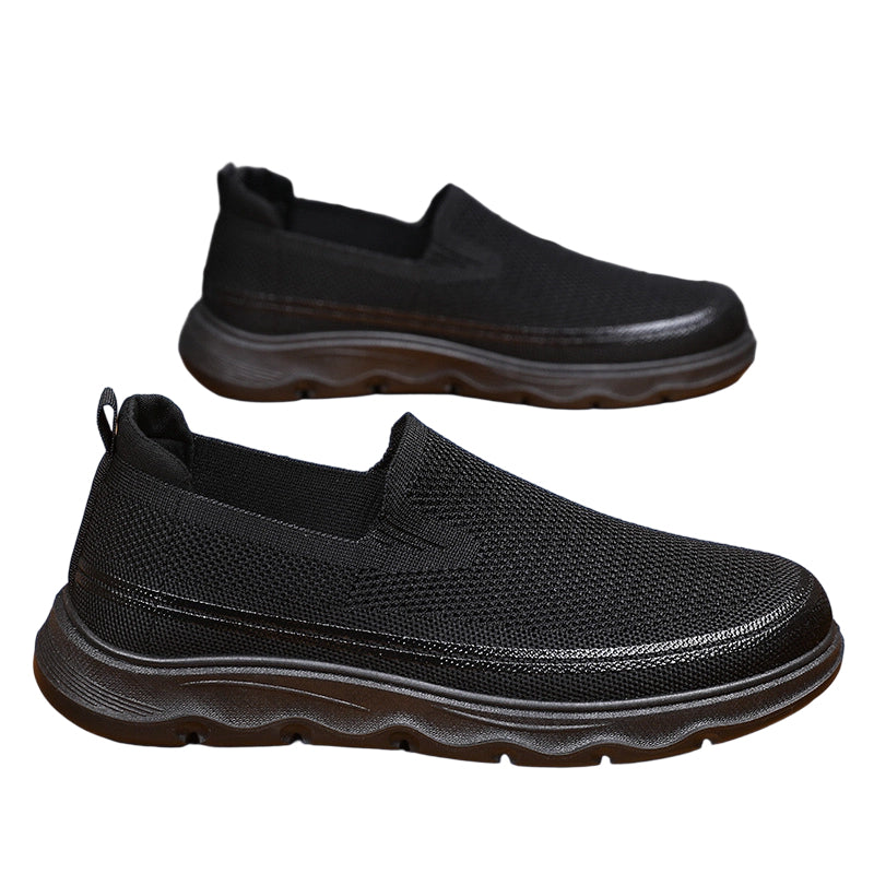 Chaussures de marche pour homme, sans lacets, en maille respirante