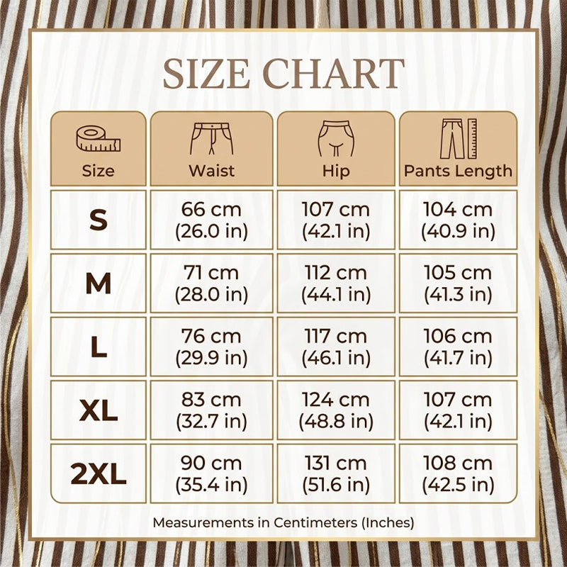 Pantalon large à rayures pour femme