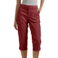 Pantalon capri uni pour femme – Pantalon léger en mélange haut de gamme