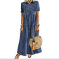 👗✨Robe longue en jean vintage pour femme – Chic et décontractée au quotidien🔥