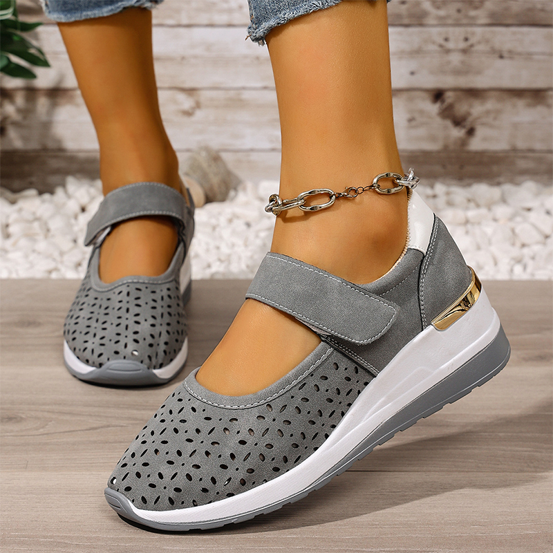 Chaussures à plateforme ajourées respirantes pour femmes