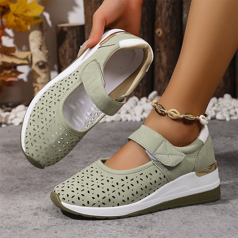 Chaussures à plateforme ajourées respirantes pour femmes