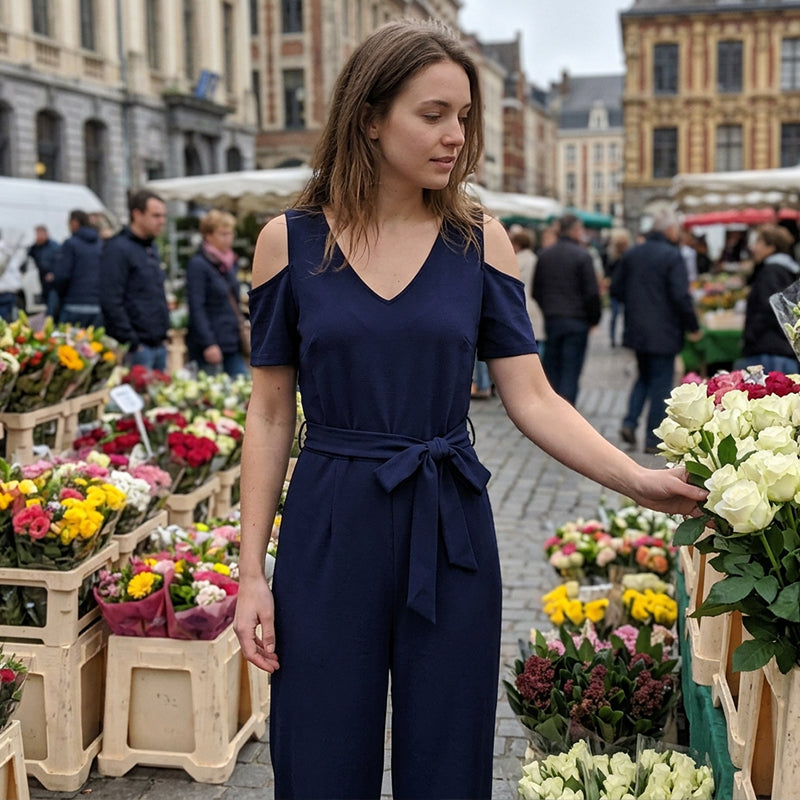 👗🌸 Combinaison élégante à épaules dénudées pour femme – moderne, légère et polyvalente – idéale pour les journées chaudes, les soirées et les occasions spéciales