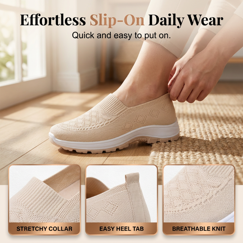 Chaussures plates pour femmes, respirantes et confortables