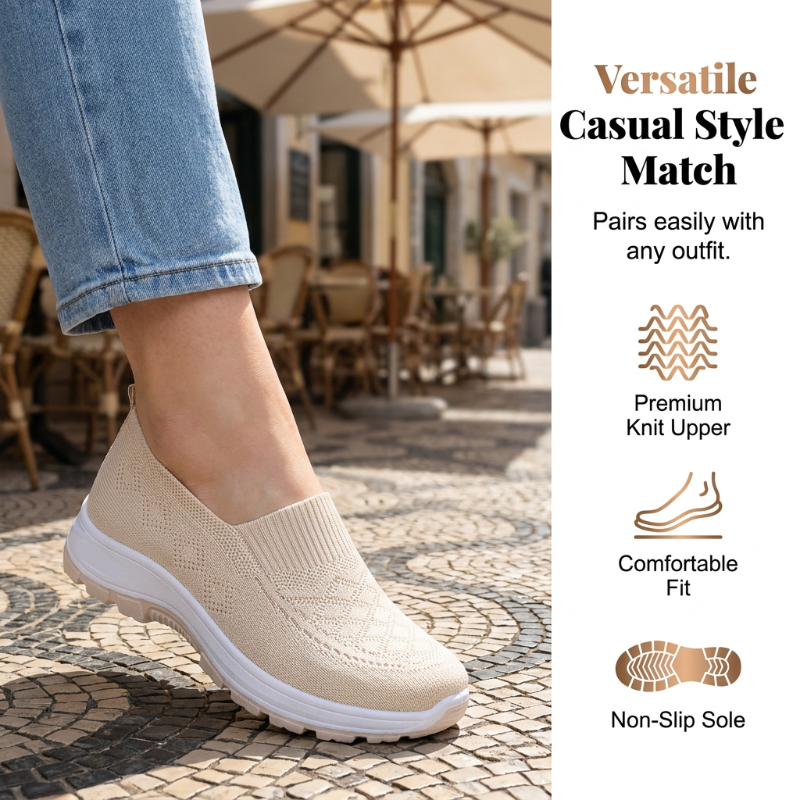 Chaussures plates pour femmes, respirantes et confortables