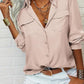 👚 60% DE RÉDUCTION ☀️ Chemise femme unie – Col, manches longues & boutonnage – Tissu doux, facile à assortir avec jean, jupe ou veste – intemporelle et polyvalente 🕶️✨