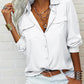 👚 60% DE RÉDUCTION ☀️ Chemise femme unie – Col, manches longues & boutonnage – Tissu doux, facile à assortir avec jean, jupe ou veste – intemporelle et polyvalente 🕶️✨