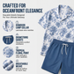 Ensemble chemise et short à motifs floraux tropicaux pour homme