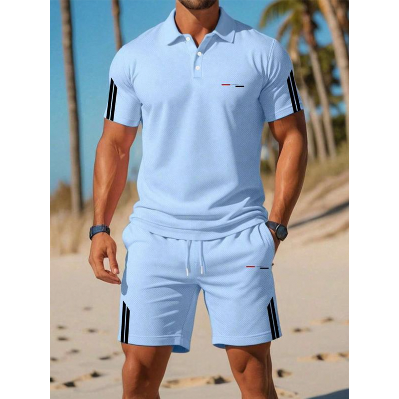 👕 Ensemble de loisirs 2 pièces pour homme – haut à manches courtes et short, respirant, confortable et polyvalent pour le quotidien, le sport et les voyages ☀️🩳