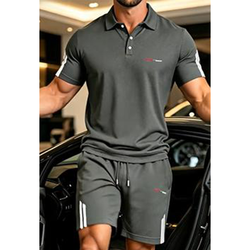 👕 Ensemble de loisirs 2 pièces pour homme – haut à manches courtes et short, respirant, confortable et polyvalent pour le quotidien, le sport et les voyages ☀️🩳