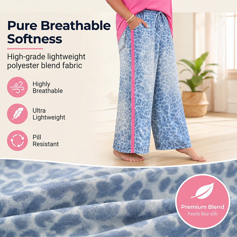 Haut ample et pantalon à imprimé léopard pour femme