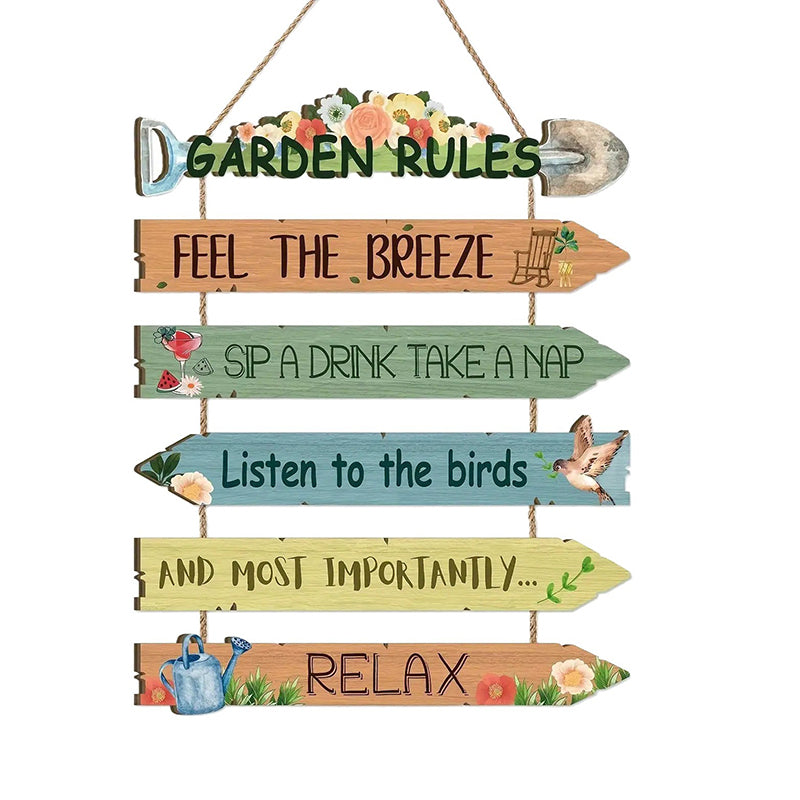 ⏳Offre limitée -50%⏰Plaque décorative murale en bois rustique pour jardin🏡
