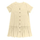 Robe à nouer pour femme, robe d'été ample en coton et lin, avec ourlet à volants, robe décontractée à manches courtes