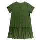 Robe à nouer pour femme, robe d'été ample en coton et lin, avec ourlet à volants, robe décontractée à manches courtes