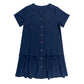 Robe à nouer pour femme, robe d'été ample en coton et lin, avec ourlet à volants, robe décontractée à manches courtes