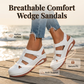 Sandales à talon compensé, confortables et respirantes