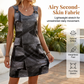 Robe sans manches imprimée imitation denim pour femme