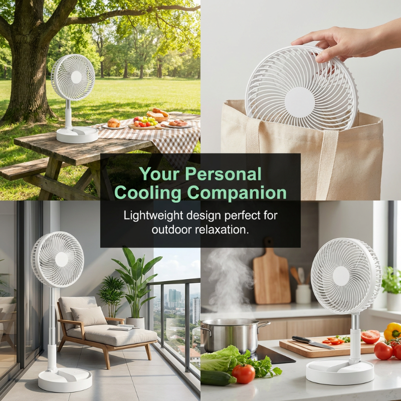 Ventilateur de sol télescopique multifonction portable
