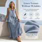Robe longue sans manches à volants pour femme