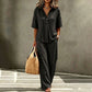 👗Ensemble femme composé d'une blouse boutonnée et d'un pantalon à jambes larges – Une tenue chic en deux pièces ✨