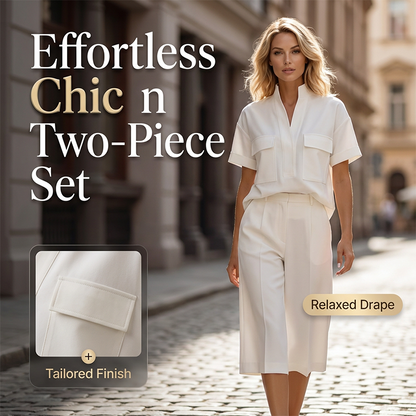 👗 50 % DE RÉDUCTION ! 🌸 Ensemble deux pièces unie et ample pour femme – Confortable, polyvalent et élégant – Idéal pour le quotidien, les voyages ou les moments de détente – Coupe ample au look moderne ✨🌿