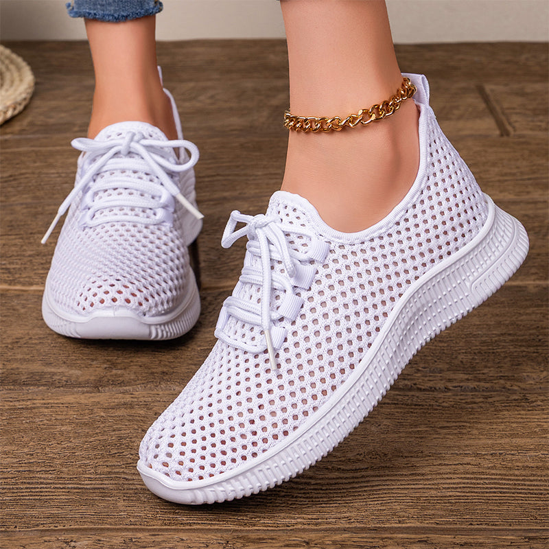 Chaussures de marche en tricot respirant pour femme