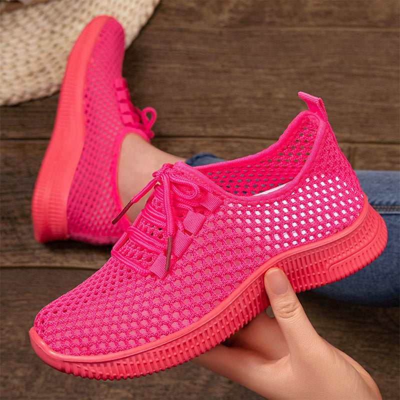 Chaussures de marche en tricot respirant pour femme