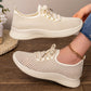 Chaussures de marche en tricot respirant pour femme