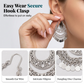 Boucles d'oreilles pendantes élégantes de style vintage en forme de U