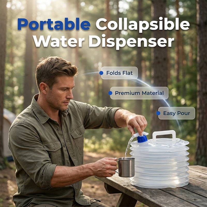 📢 PROMO LIMITÉE -50% ! 💧 Jerricane Pliable avec Robinet – Gain de Place, Compact, 5 Tailles de 3L à 15L, Idéal Camping & Outdoor 🏕